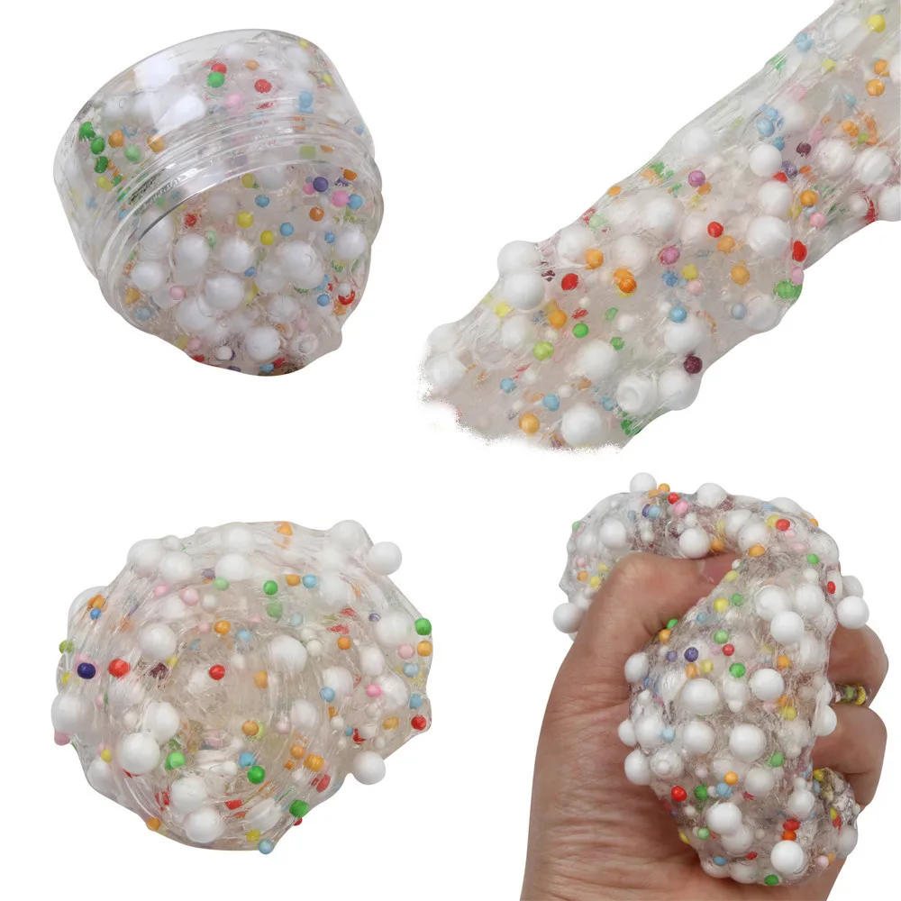 Beautiful Foam ball Cloud Slime Antistress Gadgets Stress Relief Kids Clay Toys Unzip Anti-stress Gift cute slime charms #B