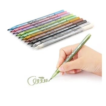 10pcs Metallic Color Marker Pen Set 1-2mm Fine Point Drawing Painting Lettering Liner Calligraphy Design Art Supplies A6924
10pcs Metallic Color Marker Pen Set 1-2mm Fine Point Drawing Painting Lettering Liner Calligraphy Design Art Supplies A6924