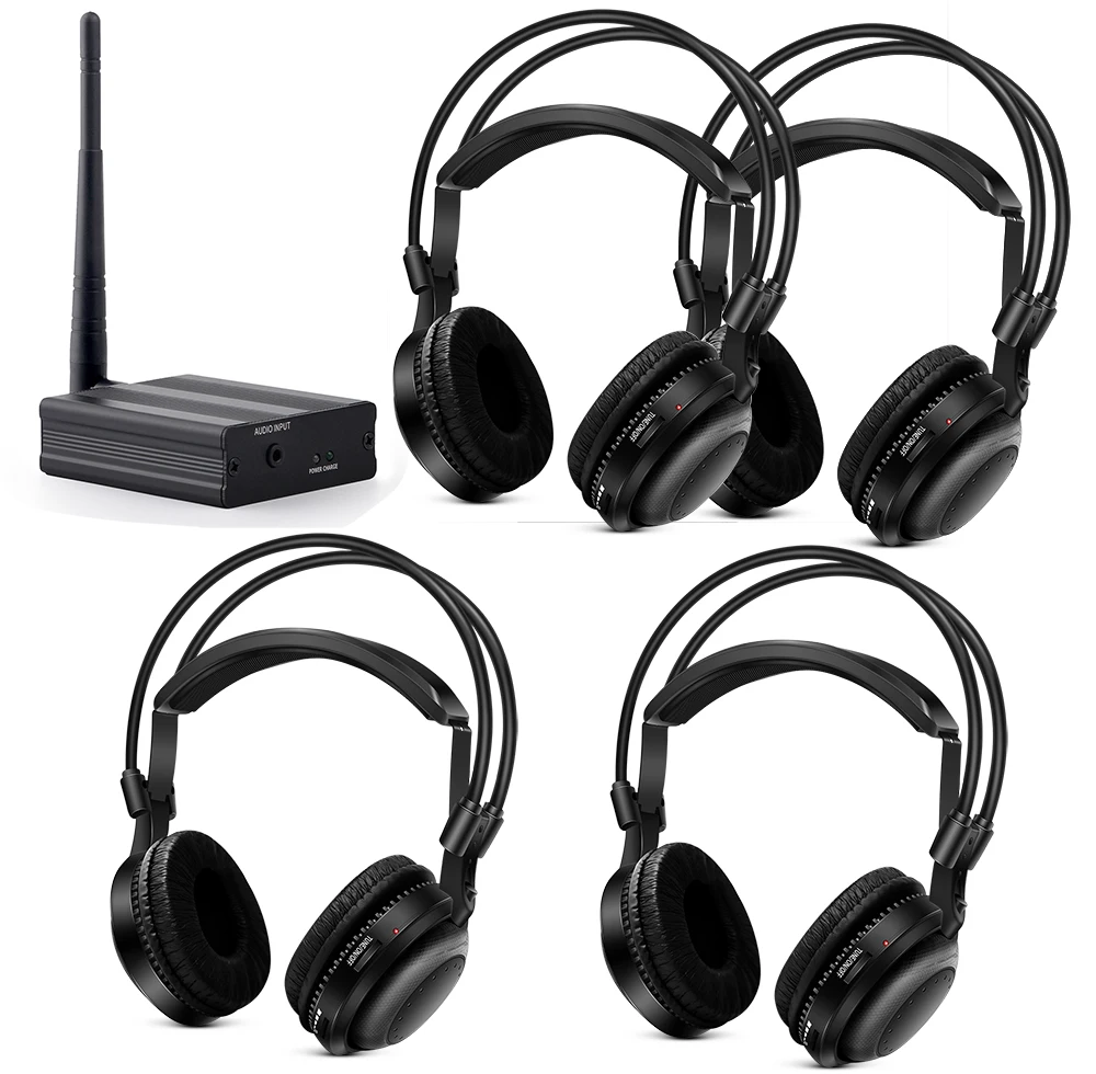 350m RF Wireless Silent Disco Headphones - 4 Classical Receivers + 1 Transmitter
350m RF Wireless Silent Disco Headphones - 4 Classical Receivers + 1 Transmitter