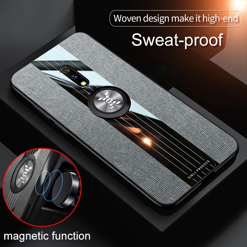 Magnetic Finger Ring Case For OPPO Realme X Case Woven Design Make It High-End Cover For Realme X RMX1901 Protective Back Cover
Magnetic Finger Ring Case For OPPO Realme X Case Woven Design Make It High-End Cover For Realme X RMX1901 Protective Back Cover