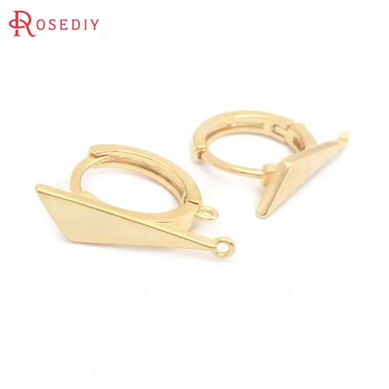 (38419)6PCS Height 17MM 24K Gold Color Brass with Triangle Shape Earrings Hoops Earrings Clasps Jewelry Making Supplies Findings
(38419)6PCS Height 17MM 24K Gold Color Brass with Triangle Shape Earrings Hoops Earrings Clasps Jewelry Making Supplies Findings