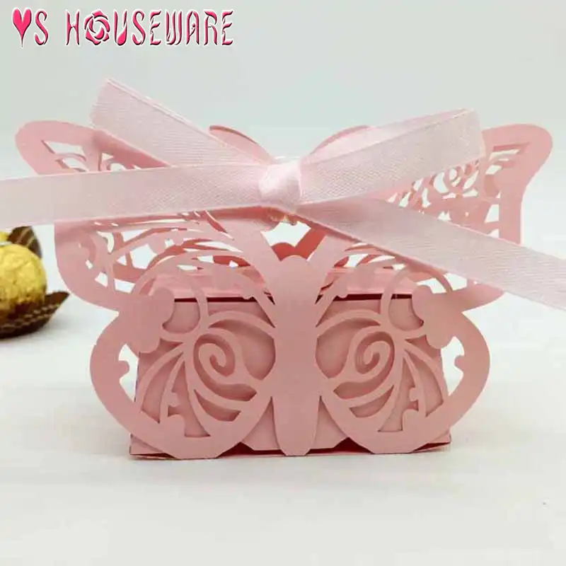 butterfly gift box laser wedding birthday candy box chocolate