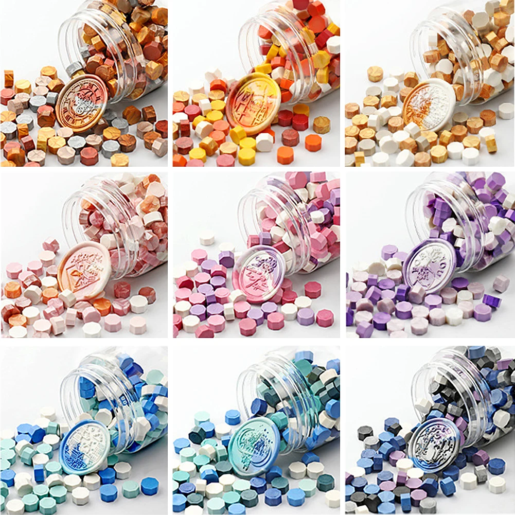 100pcs/bag Wedding Wax Seal Ancient Sealing Octagonal for DIY Craft Making Tools Beads Tablet | Дом и сад