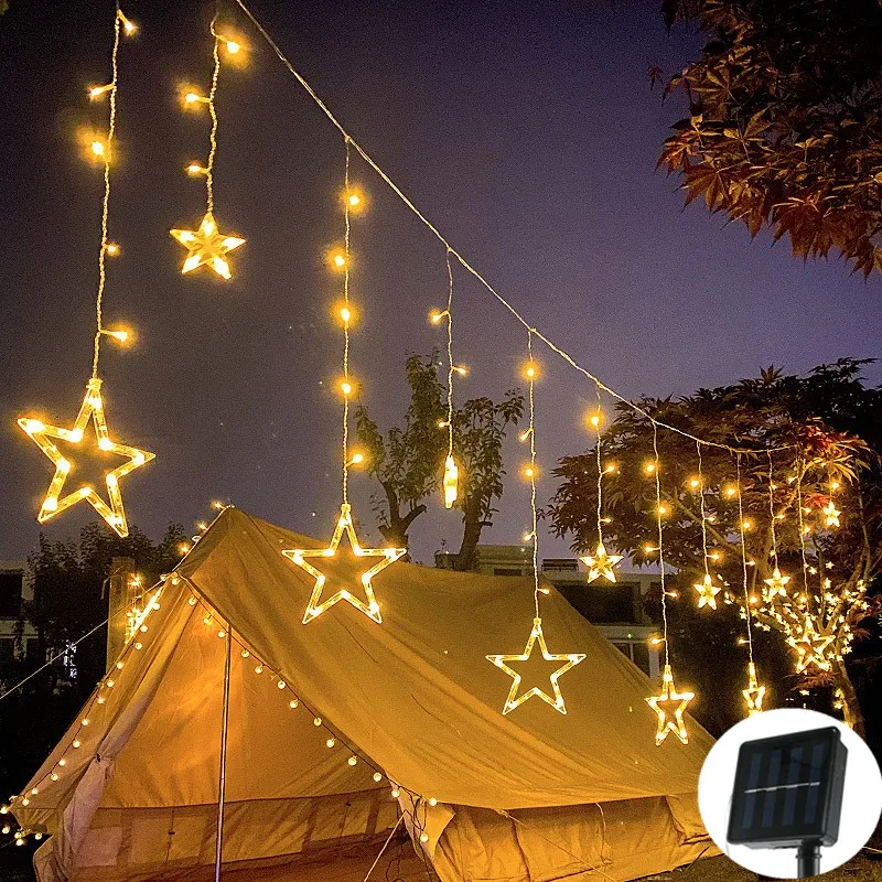 8 Modes Outdoor LED Solar String Moon Star Fairy Lights Waterproof Christmas Light Decoration for Home Garden Street Garlands
8 Modes Outdoor LED Solar String Moon Star Fairy Lights Waterproof Christmas Light Decoration for Home Garden Street Garlands