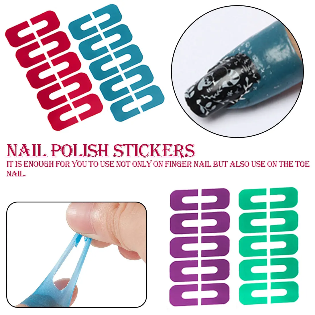 Durable Manicure Tool Finger Cover 10Pcs Creative U-shape Spill Proof Nail Polish Varnish Protector Stickers Holder Tool
Durable Manicure Tool Finger Cover 10Pcs Creative U-shape Spill Proof Nail Polish Varnish Protector Stickers Holder Tool