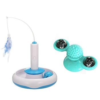 HOT 1pcs Electric Rotate Feather Toys Spinning Teaser Wand Motion Cat Toy & 1pcs Windmill Cat Toy Turntable Teasing Pet Toy
HOT 1pcs Electric Rotate Feather Toys Spinning Teaser Wand Motion Cat Toy & 1pcs Windmill Cat Toy Turntable Teasing Pet Toy