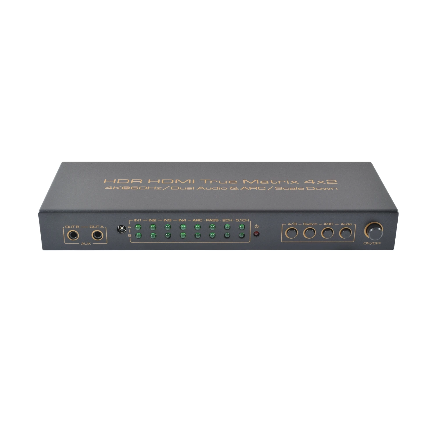 4X2 HDR HDMI Matrix Switch 4K 60Hz 4 in 2 Out HDMI Splitter Switcher o Extractor for PS3 PS4 TV DVD EU Plug
4X2 HDR HDMI Matrix Switch 4K 60Hz 4 in 2 Out HDMI Splitter Switcher o Extractor for PS3 PS4 TV DVD EU Plug