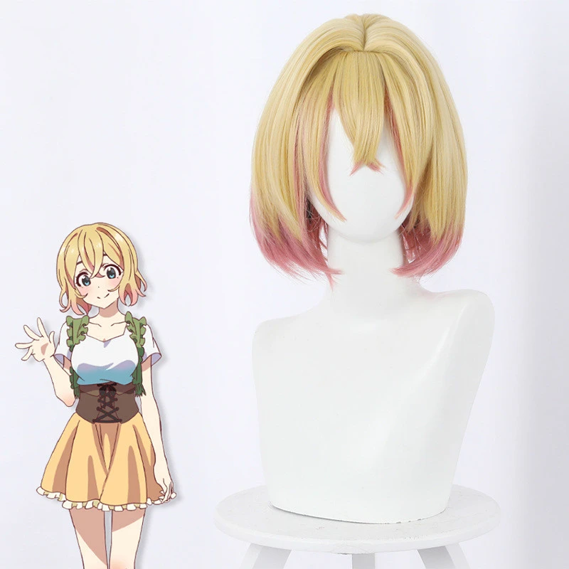 Nanami Mami Cosplay Wig Anime Rent a Girlfriend Yellow Pink Gradient Short BOBO Heat Resistant Synthetic Hair Wig+ Wig Cap
Nanami Mami Cosplay Wig Anime Rent a Girlfriend Yellow Pink Gradient Short BOBO Heat Resistant Synthetic Hair Wig+ Wig Cap