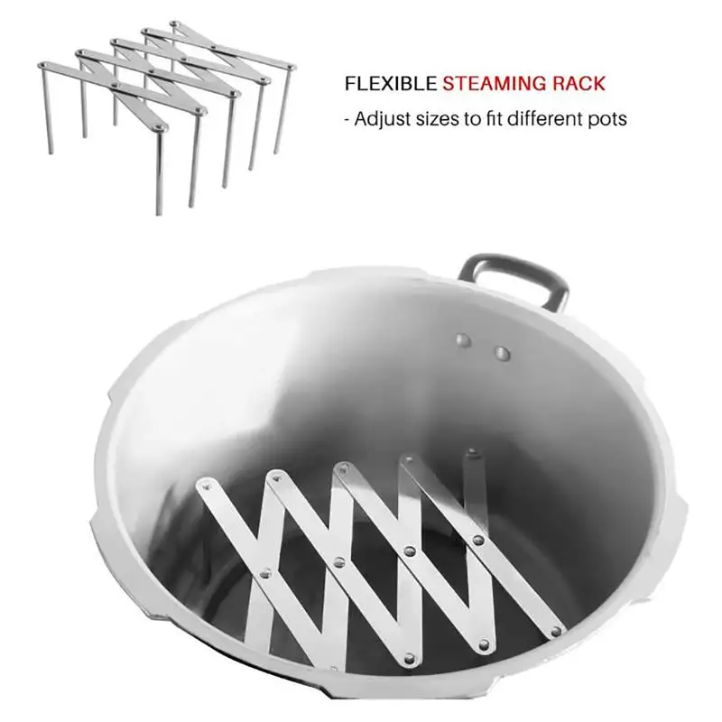 Retractable Storage Rack Folding Multi-Function Steaming Rack Stainless Steel Kitchenware Pot Cover Rack New
Retractable Storage Rack Folding Multi-Function Steaming Rack Stainless Steel Kitchenware Pot Cover Rack New