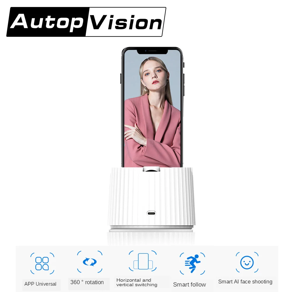 

Phone Desk Holder Smart Follow-up Pan/tilt Live Streaming Artifact Face Recognition Follow Vlog Camera Phone Stabilizer Bracket