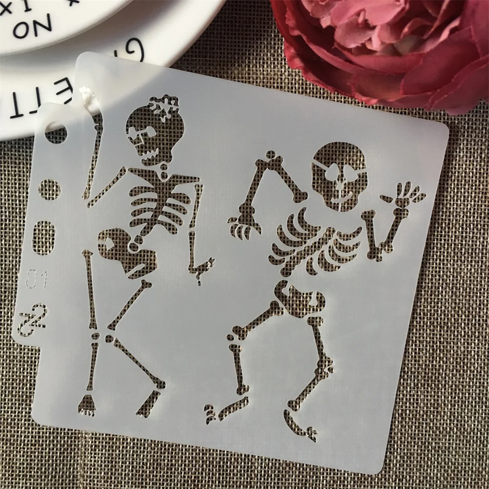 5inch Lady Man Dancing Skeleton DIY Layering Stencils Painting Scrapbook Coloring Embossing Album Decorative Card Template
5inch Lady Man Dancing Skeleton DIY Layering Stencils Painting Scrapbook Coloring Embossing Album Decorative Card Template