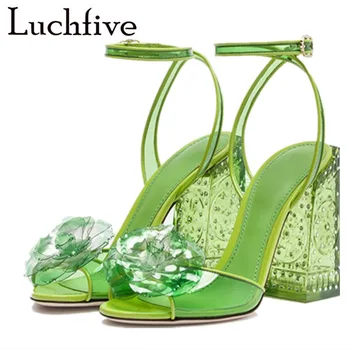 Sweet Girl's Pink Mint Green Jelly Sandals Beading Crystal Heel Flower Shoes Women Bridal High Heels Summer PVC Wedding Sandals
Sweet Girl's Pink Mint Green Jelly Sandals Beading Crystal Heel Flower Shoes Women Bridal High Heels Summer PVC Wedding Sandals