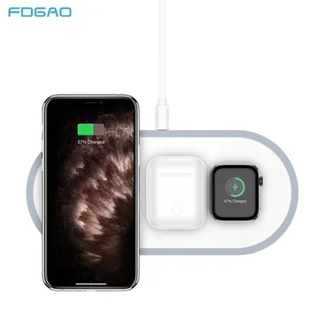 3 in 1 Wireless Charger Pad QC 3.0 Quick Charge for iPhone 11 Qi Fast Charging Dock Station for Airpods Pro Apple Watch 5 4 3 2
3 in 1 Wireless Charger Pad QC 3.0 Quick Charge for iPhone 11 Qi Fast Charging Dock Station for Airpods Pro Apple Watch 5 4 3 2