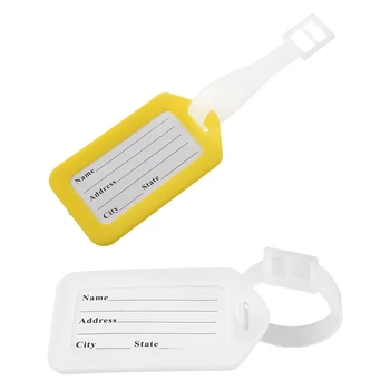 2x Luggage Tag Plastic Luggage Tag White & Yellow
2x Luggage Tag Plastic Luggage Tag White & Yellow