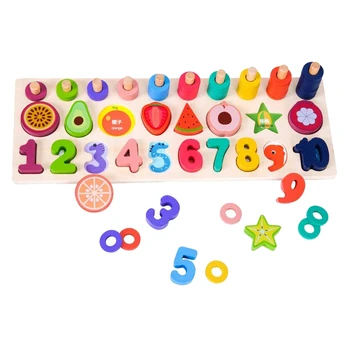 Counting Shape Stacker Wood Sorting Puzzles Toys Preschool Toddler Counting Toy Fruit Number Math Blocks for 2 3 Year Old Kids
Counting Shape Stacker Wood Sorting Puzzles Toys Preschool Toddler Counting Toy Fruit Number Math Blocks for 2 3 Year Old Kids