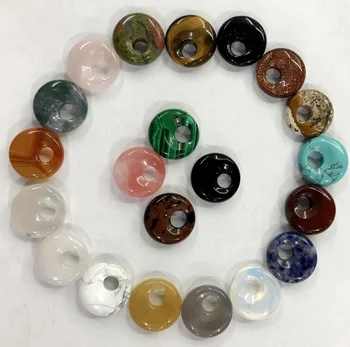 18mm Natural stone quartz crystal Opal donut charm pendant for diy jewelry making necklace accessories for woman men 24pcs
18mm Natural stone quartz crystal Opal donut charm pendant for diy jewelry making necklace accessories for woman men 24pcs