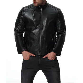 2019 Fall and Winter Punk Men's Locomotive Style Leather Jackets with Multi-Zip Decor Mens Coars Pu Leather Jacket Black Color
2019 Fall and Winter Punk Men's Locomotive Style Leather Jackets with Multi-Zip Decor Mens Coars Pu Leather Jacket Black Color