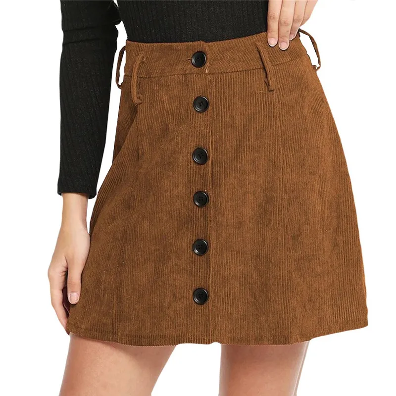 Corduroy Skirt High Waist A-line Mini Skirts Women 2019 Spring Fall New Uniform Girls Casual Button Skirt Saias Mujer #40
Corduroy Skirt High Waist A-line Mini Skirts Women 2019 Spring Fall New Uniform Girls Casual Button Skirt Saias Mujer #40