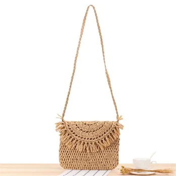 2020 national style women tassel shoulder bags handmade straw beach holiday bags casual trave cross body bags LXG48 
2020 national style women tassel shoulder bags handmade straw beach holiday bags casual trave cross body bags LXG48
