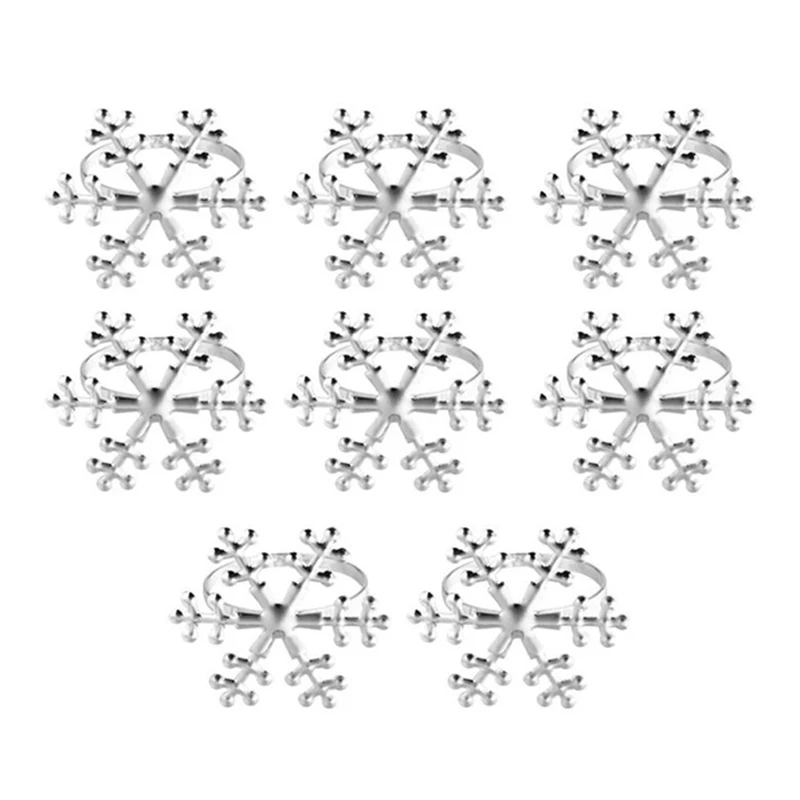 Snowflake Napkin Rings Set of 8 for Christmas New Year Holidays Dinner Parties Weddings Receptions or Everyday Use
Snowflake Napkin Rings Set of 8 for Christmas New Year Holidays Dinner Parties Weddings Receptions or Everyday Use