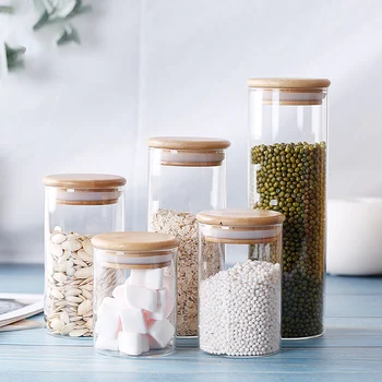 Food Sealed Glass Tank Storage Tank Food Container Kitchen Bamboo Covered High Borosilicate Miscellaneous Grain Storage Tank
Food Sealed Glass Tank Storage Tank Food Container Kitchen Bamboo Covered High Borosilicate Miscellaneous Grain Storage Tank