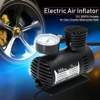 1PC Portable Electric Inflator Black 12V 300 PSI Mini Electric Air Compressor Kit Mini Car Tire Inflator For Ball Bicycle
1PC Portable Electric Inflator Black 12V 300 PSI Mini Electric Air Compressor Kit Mini Car Tire Inflator For Ball Bicycle