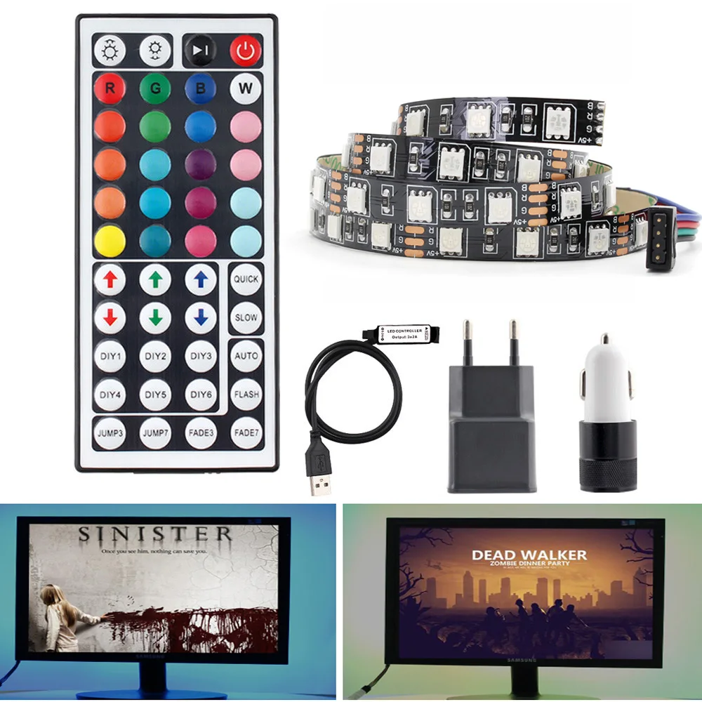 DC 5V USB LED Lights Strip RGB 60Led/m Decoration TV Backlight SMD 5050 Waterproof Led Ribbon Flexible 44key Remote Control
DC 5V USB LED Lights Strip RGB 60Led/m Decoration TV Backlight SMD 5050 Waterproof Led Ribbon Flexible 44key Remote Control