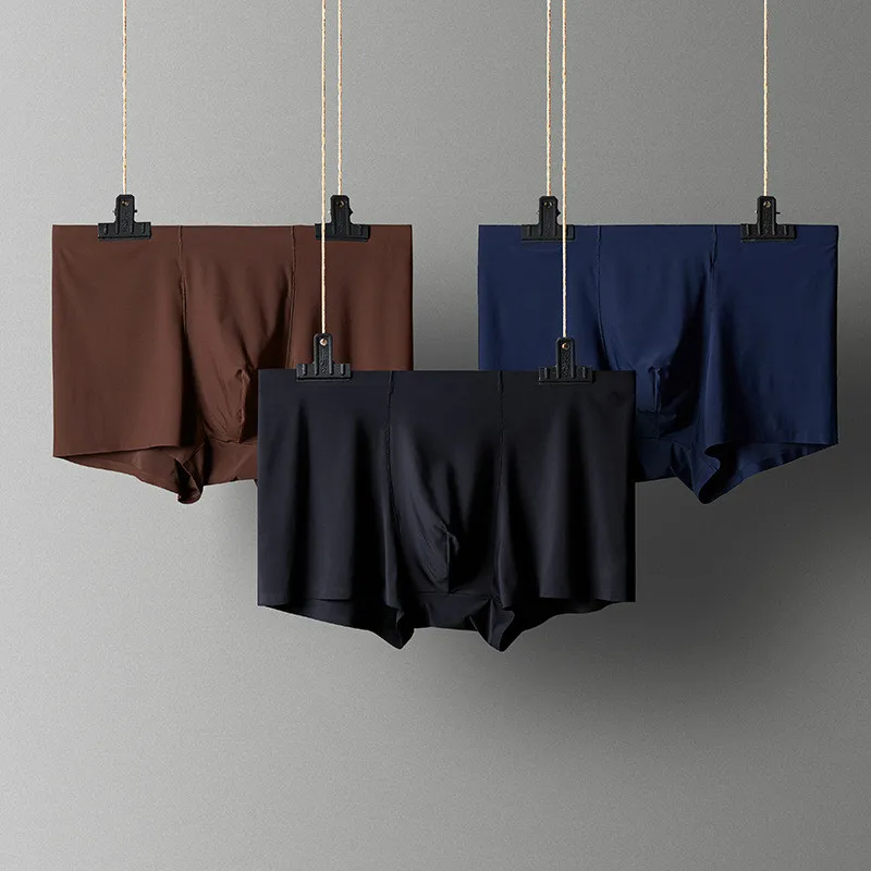 Seamless Male Underwear Luxury Silky Boxers Men Antibacterial Solid Men's Underpants Boxer Nylon Shorts ropa interior hombre
Seamless Male Underwear Luxury Silky Boxers Men Antibacterial Solid Men's Underpants Boxer Nylon Shorts ropa interior hombre