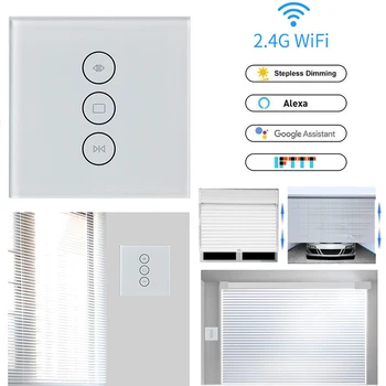 Smart Wifi Press Curtain Switch Smart Life Tuya App Control For Electric Motorized Curtain Blind Roller Shutter Works with Alexa
Smart Wifi Press Curtain Switch Smart Life Tuya App Control For Electric Motorized Curtain Blind Roller Shutter Works with Alexa
