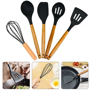 5pcs Silicone Kitchenware Non-Stick Cookware Cooking Tool Kitchen Utensil Set Spatula Shovel Turner Heat Insulation Kitchenware
5pcs Silicone Kitchenware Non-Stick Cookware Cooking Tool Kitchen Utensil Set Spatula Shovel Turner Heat Insulation Kitchenware