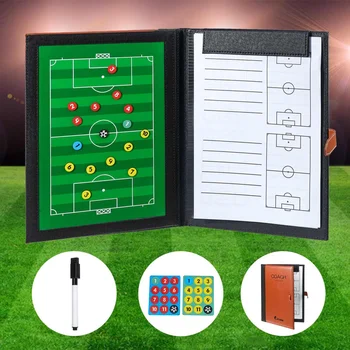 Portable Trainning Assisitant Equipments Football Soccer Tactical Board Fold Leather Useful Teaching Board Coach Tactical Game
Portable Trainning Assisitant Equipments Football Soccer Tactical Board Fold Leather Useful Teaching Board Coach Tactical Game