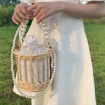Pearl bag female 2020 new seaside holiday bag ins hand-woven bag straw bag rattan handbag women
Pearl bag female 2020 new seaside holiday bag ins hand-woven bag straw bag rattan handbag women