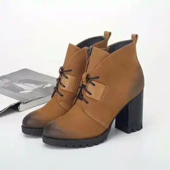 Free shipping 2019 autumn and winter round toe women shoes genuine leather lace up high heel sexy short boots
Free shipping 2019 autumn and winter round toe women shoes genuine leather lace up high heel sexy short boots