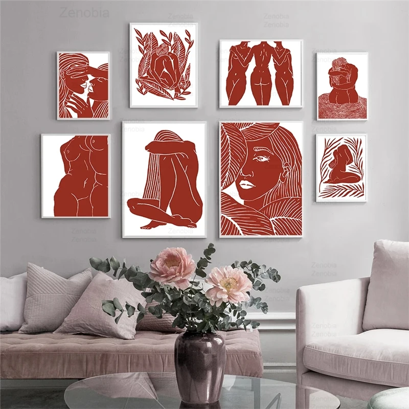 Abstract Lines Canvas Painting Red Hug Lovers Wall Art Paper-Cut Art Nordic Modular Hd Posters and Prints Picture Interior Decor
Abstract Lines Canvas Painting Red Hug Lovers Wall Art Paper-Cut Art Nordic Modular Hd Posters and Prints Picture Interior Decor