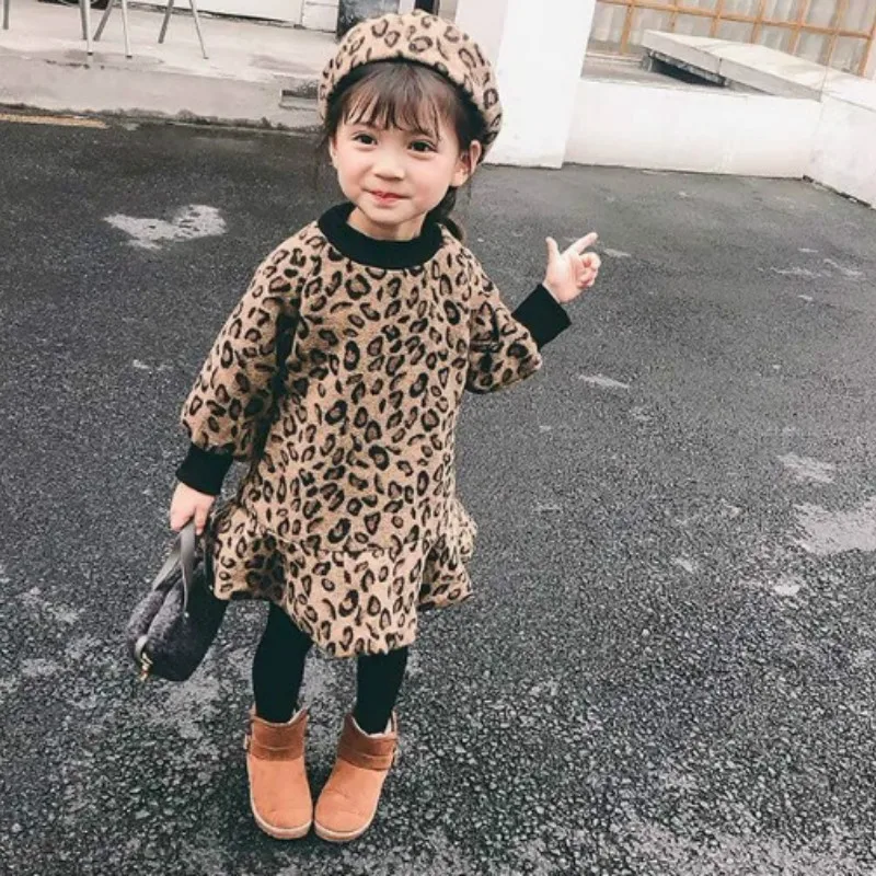 2019 Autumn Winter New Arrival Girls Fashion Leopard Dress Kids Long Sleeve Dresses Not with Hat
2019 Autumn Winter New Arrival Girls Fashion Leopard Dress Kids Long Sleeve Dresses Not with Hat