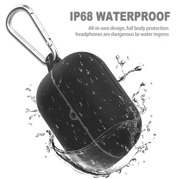 for Apple Airpods Pro Case IP68 Waterproof Shockproof Earphone Protective Cover Drop-proof Black Shell w/ Hanging Hook
for Apple Airpods Pro Case IP68 Waterproof Shockproof Earphone Protective Cover Drop-proof Black Shell w/ Hanging Hook