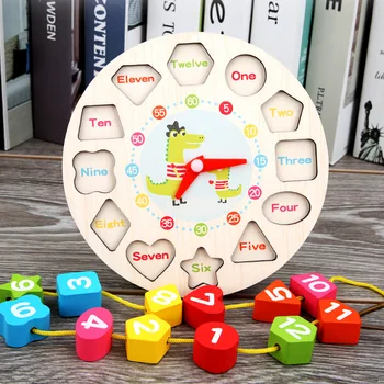 Wooden Beaded Bracelet Toy Children's Puzzle with Numbers Building Blocks Animal Clock Threading Geometric Shape Matching Early
Wooden Beaded Bracelet Toy Children's Puzzle with Numbers Building Blocks Animal Clock Threading Geometric Shape Matching Early