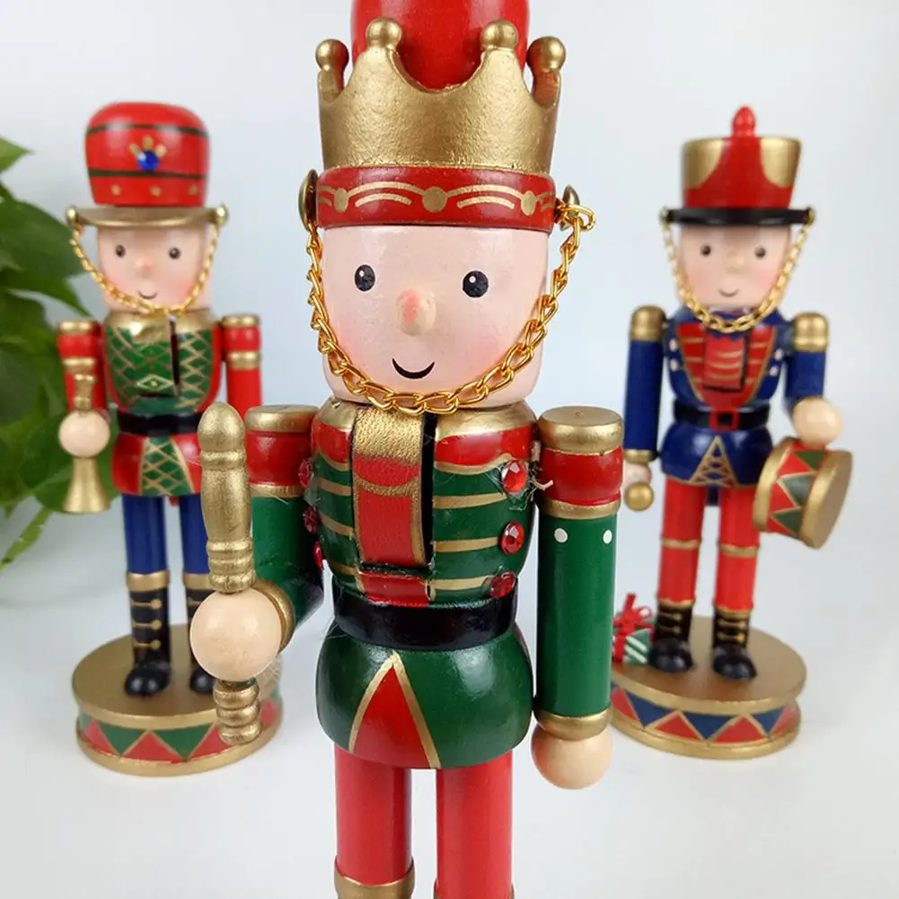 20cm vintage handcraft puppet wooden nutcracker doll puppet home