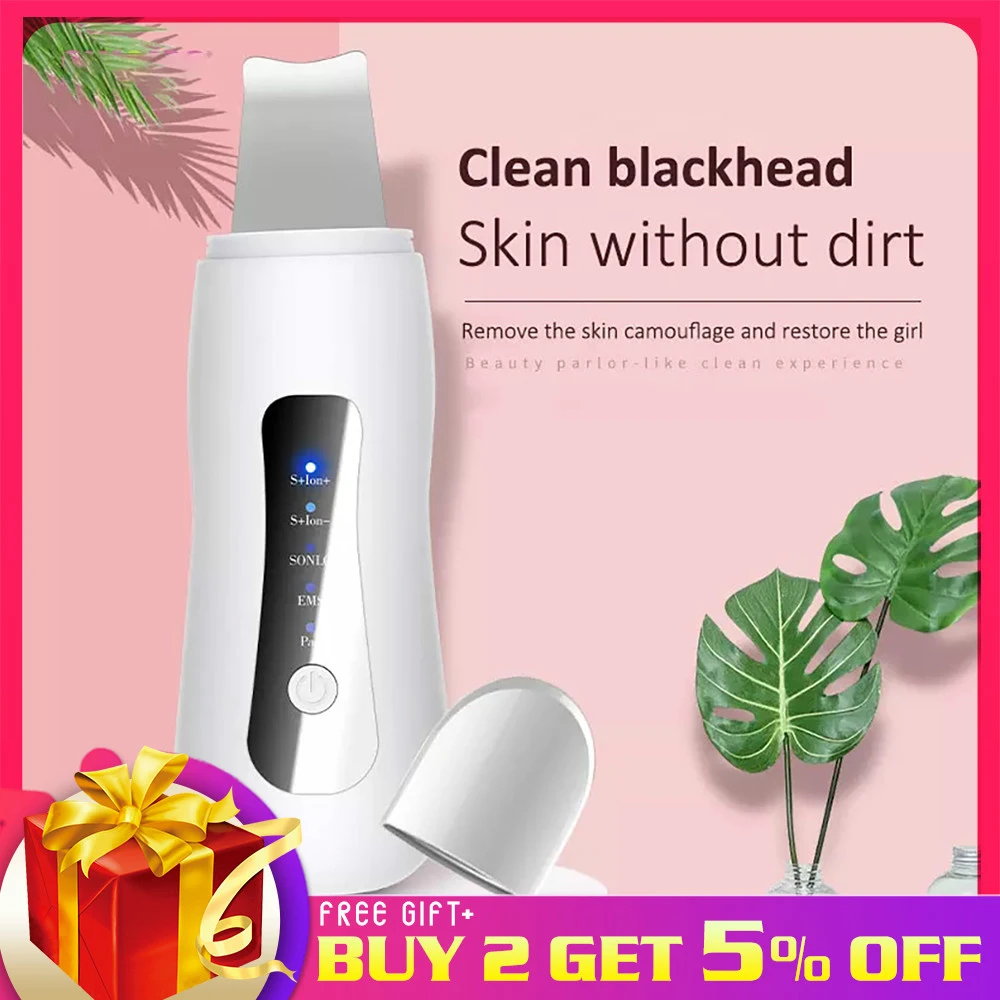 Electric Ultrasonic Face Spatula Machine Shovel Skin Scrubber Galvanic Pore Cleansing To Remove Blackheads Instrument
Electric Ultrasonic Face Spatula Machine Shovel Skin Scrubber Galvanic Pore Cleansing To Remove Blackheads Instrument