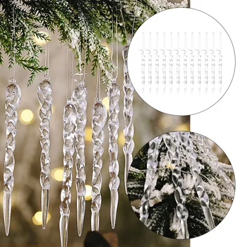 12Pc Christmas Decoration Simulation Ice Xmas Tree Hanging Ornament Fake Icicle Props XMas Tree Decorations Winter Party Navidad
12Pc Christmas Decoration Simulation Ice Xmas Tree Hanging Ornament Fake Icicle Props XMas Tree Decorations Winter Party Navidad