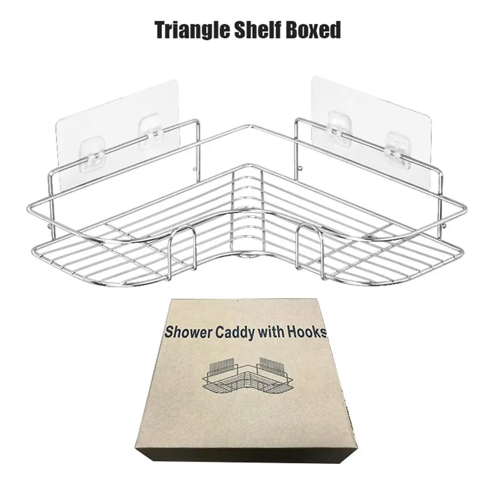 Stainless Steel Storage Rack Punch-free Singer Layer Triangle Wall Mounted Shelf Holder For Bathroom Kitchen Storage Shelves
Stainless Steel Storage Rack Punch-free Singer Layer Triangle Wall Mounted Shelf Holder For Bathroom Kitchen Storage Shelves