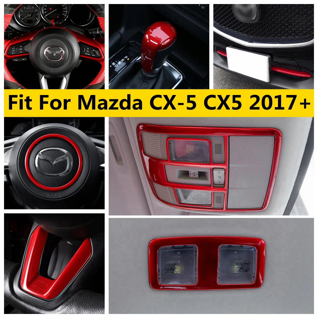 Steering Wheel Strip Ring / Gear Shifter Head / Roof Reading Lights Switch Frame Cover Trim Fit For Mazda CX-5 CX5 2017 - 2022
Steering Wheel Strip Ring / Gear Shifter Head / Roof Reading Lights Switch Frame Cover Trim Fit For Mazda CX-5 CX5 2017 - 2022