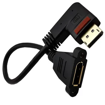Gold DisplayPort Male 90° angle with Connector clasp control button to Femalepanel mount Extension Cable 0.3m
Gold DisplayPort Male 90° angle with Connector clasp control button to Femalepanel mount Extension Cable 0.3m