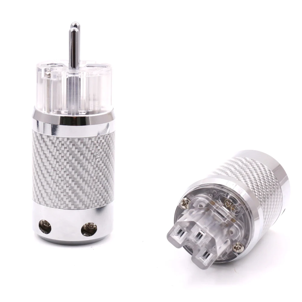 1 pair Hi-End Carbon Fiber Rhodium Plated EU Power Plug hifi IEC Female Plug connector
1 pair Hi-End Carbon Fiber Rhodium Plated EU Power Plug hifi IEC Female Plug connector