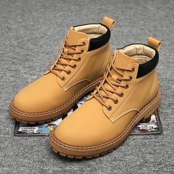 Autumn winter men shoes leather trend Martin boots safety shoes cow suede men's boots casual boots Winter sneakers for men 6818
Autumn winter men shoes leather trend Martin boots safety shoes cow suede men's boots casual boots Winter sneakers for men 6818