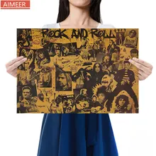 Rock and Roll Music Posters Famous Rock Singer poster Personalised Room Decor Retro Kraft Paper Wall Sticker
Rock and Roll Music Posters Famous Rock Singer poster Personalised Room Decor Retro Kraft Paper Wall Sticker
