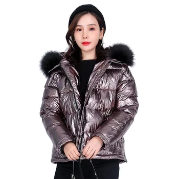 Fashion Glossy Jacket Hooded Parkas Big Fur Collar 2019 Winter Short Coat Women Red Loose Thicken Cotton-Padded Jackets Coats
Fashion Glossy Jacket Hooded Parkas Big Fur Collar 2019 Winter Short Coat Women Red Loose Thicken Cotton-Padded Jackets Coats