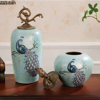 Classical Ceramic Storage Jar Peacock Painted Decorative Vases Floral Arrangement Antique Porcelain Multifunction Ornaments
Classical Ceramic Storage Jar Peacock Painted Decorative Vases Floral Arrangement Antique Porcelain Multifunction Ornaments