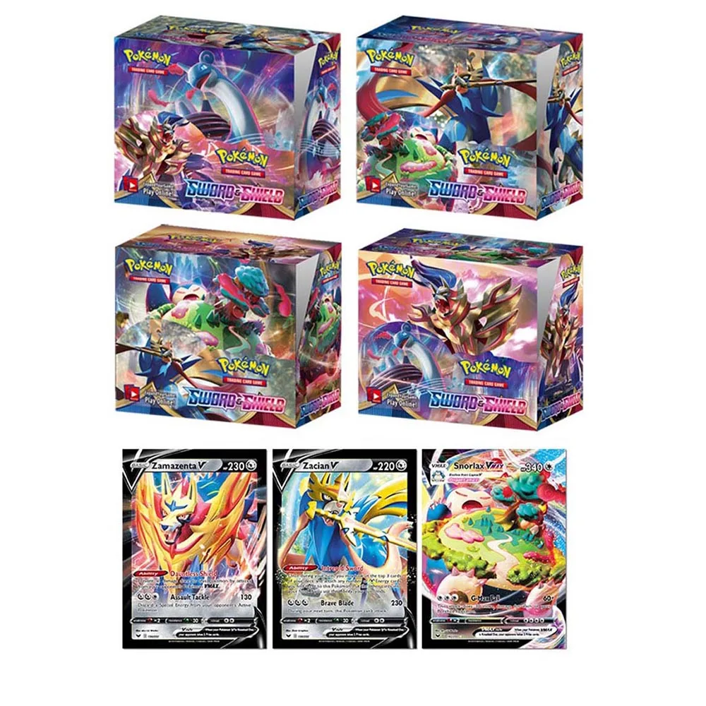 2020 324pcs Pokemon Action Figures Trading Card Game Set Booster Box Sword Shield Vmax New English Edition Tomy Children Toy
2020 324pcs Pokemon Action Figures Trading Card Game Set Booster Box Sword Shield Vmax New English Edition Tomy Children Toy