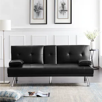 Sofa Bed Sleeper Black Clean-lined Silhouette With An Angled Backrest 66.2''x30.3''x30.7'' Modern Durable Home Office Decoration
Sofa Bed Sleeper Black Clean-lined Silhouette With An Angled Backrest 66.2''x30.3''x30.7'' Modern Durable Home Office Decoration